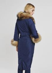 Warm women's jacket with an elongated form KURDT-0155-69(Z21)-08