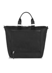 Large black unpadded women's bag TOREN-0274-99(W24)-04