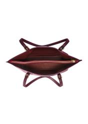 Burgundy large shopper bag TOREC-1088-49(Z25)