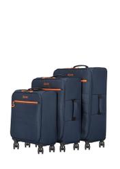 Set of 19"/24"/28" wheeled suitcases WALNY-0045-7D(W26) - front view of the product, on a white background.