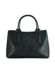 Black leather women's handbag TORES-1156-99(Z25), product view from the back on a white background.