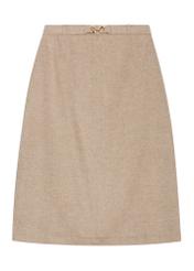 Beige A-line Midi Skirt with Wool SPCDT-0136-1J(Z26)