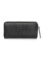 Women's black leather wallet PORES-0908-99(Z24)