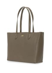 Large beige leather shopper bag TORES-0971-80(Z24)-02