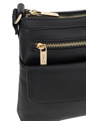 Black women's handbag with pocket TOREC-0773A-99(W24)-06