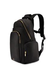 Black large women's backpack TOREN-0321-99(Z25), diagonal view of the product on a white background.