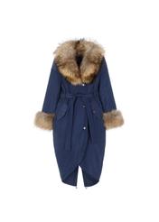 Warm women's jacket with an elongated form KURDT-0155-69(Z21)-02