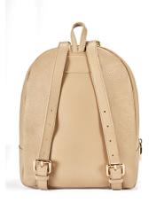 Beige leather women's backpack TORES-0898E-1B(W26)