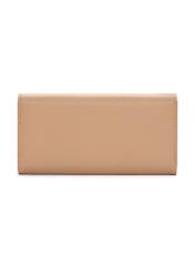 Large beige women's wallet POREC-0411-1B(W26), back view of the product on a white background.