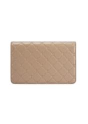 Small beige women's handbag TOREC-1178-1P(W26), product view from the back on a white background.