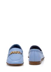 Women's leather moccasins with chain BUTYD-0914-62(W24)-04