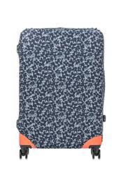 Floral large suitcase cover AW-013-0004-15-L(W25), product view on the suitcase on a white background.