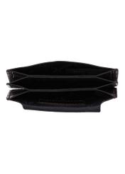 Small burgundy leather women's wallet PORES-0890B-4D(Z26), product view inside on white background.