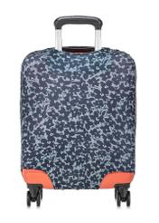 Floral small suitcase cover AW-013-0004-15-S(W25), product view on the suitcase on a white background.