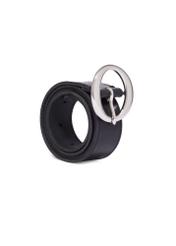 Black leather women's belt PASDS-0353-99(Z26)