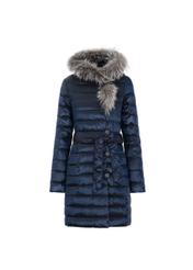 Granatowa puchowa kurtka damska KURDT-0131-69(Z20)-01