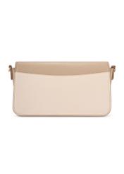 Cream women's messenger bag TOREC-1120-0P(W26) - product view from the back, on a white background.