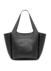 Black classic women's shopper bag TOREC-1060-99(Z25), product view from the back on a white background.