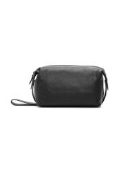 Large black men's cosmetic bag TORMS-0475-99(Z25), front product view on white background.