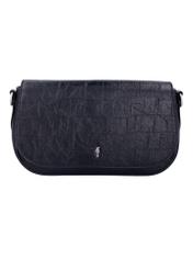 Black croco women's handbag TOREC-1308-9G(Z26), front product view on white background.