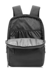 Black large men's backpack TORMN-0389-99(W26) - front view of the open product, on a white background.