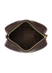 Brown small women's handbag TOREC-1285-1I(Z26), product view from above on a white background.
