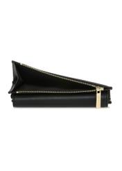 Large black women's wallet with logo POREC-0369-99(W24)-06