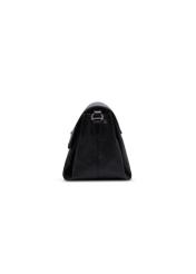 Black small leather handbag TORES-1351-99(Z26), side view of the product on a light background.