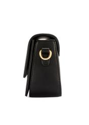 Small black women's handbag TOREC-1171-99(W26), side view of the product on a white background.