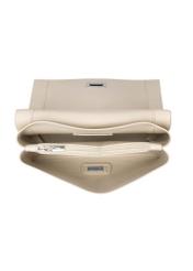 Cream small women's handbag TOREC-1282-0B(Z26) - product view from above, on a white background.