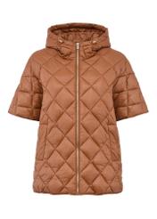 Quilted women's vest in camel color KAMDT-0029-24(Z24)-05