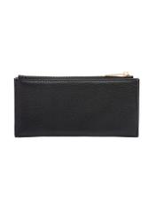 Black women's wallet POREC-0429-99(W26), product view from the back on a white background.