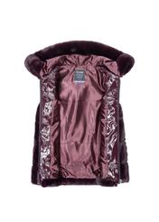 Maroon women's hooded vest KAMDT-0019-49(Z19)-03