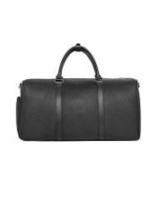 Black leather travel bag TORMS-0535-9I(Z26), product view from the back on a white background.