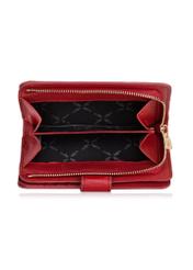 Women's red leather wallet PORES-0896-40(Z23)-04