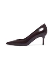 Women's brown leather pumps BUTYD-1031A-1H(Z26), side product view on white background.