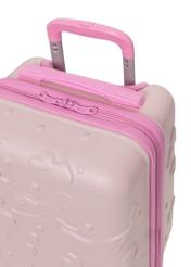Small pink suitcase on wheels WALAB-0087-5A-18(W26), view of the product handle on a white background.