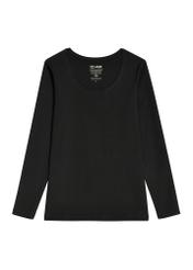 Women's black long sleeve blouse LSLDT-0038-99(KS)