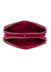 Fuchsia three-chambered women's handbag TOREC-0205C-65(W24)-05