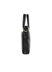 Black women's briefcase TOREC-1372-99(Z26) - side view of the product, on a white background.