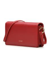 Red small clutch bag POREC-0427-42(Z25) diagonal product view on white background.