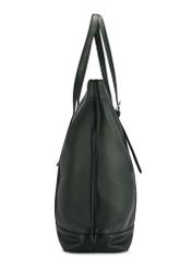 Large black women's shopper handbag TOREC-1067-99(Z25), product view from the side on a white background.