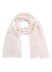 Beige women's scarf with monogram SZADT-0156-80(W24)-02