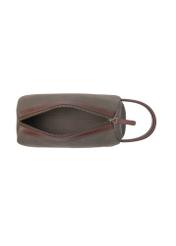 Men's khaki cosmetic bag TORMN-0373-55(Z25), product view from the inside on a white background.