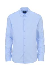 Blue slim men's shirt KOSMT-0302-61(Z24)-04