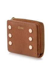 Women's small brown leather wallet PORES-0852-88(W23)-03