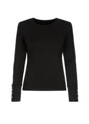 Women's black long sleeve blouse LSLDT-0032-99(Z22)-05