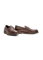Dark brown leather men's loafers BUTYM-0502-1I(W26)