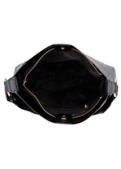 Black women's hobo bag TOREC-1257-9I(Z26). Product view from the inside on a white background.