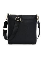 Black women's shoulder bag TOREC-0708B-99(Z25) - front product view on white background.